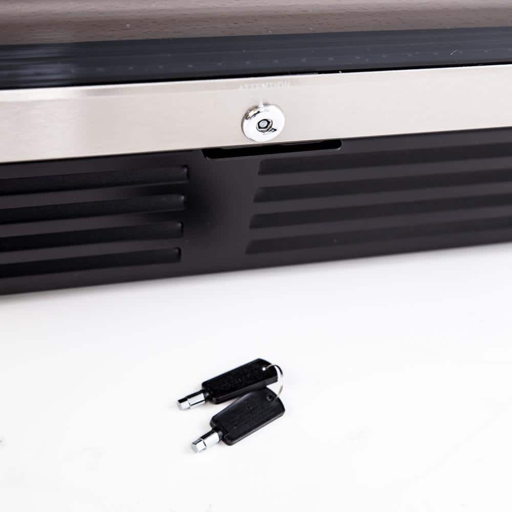 Silver Dual-Zone 49-Bottle Wine Cooler with Glass Door