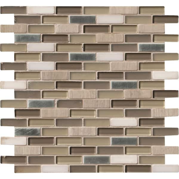 MSI Silver Tip 12 in. x 11.81 in. Polished Multi-Surface Wall Tile (1 sq. ft./Each)