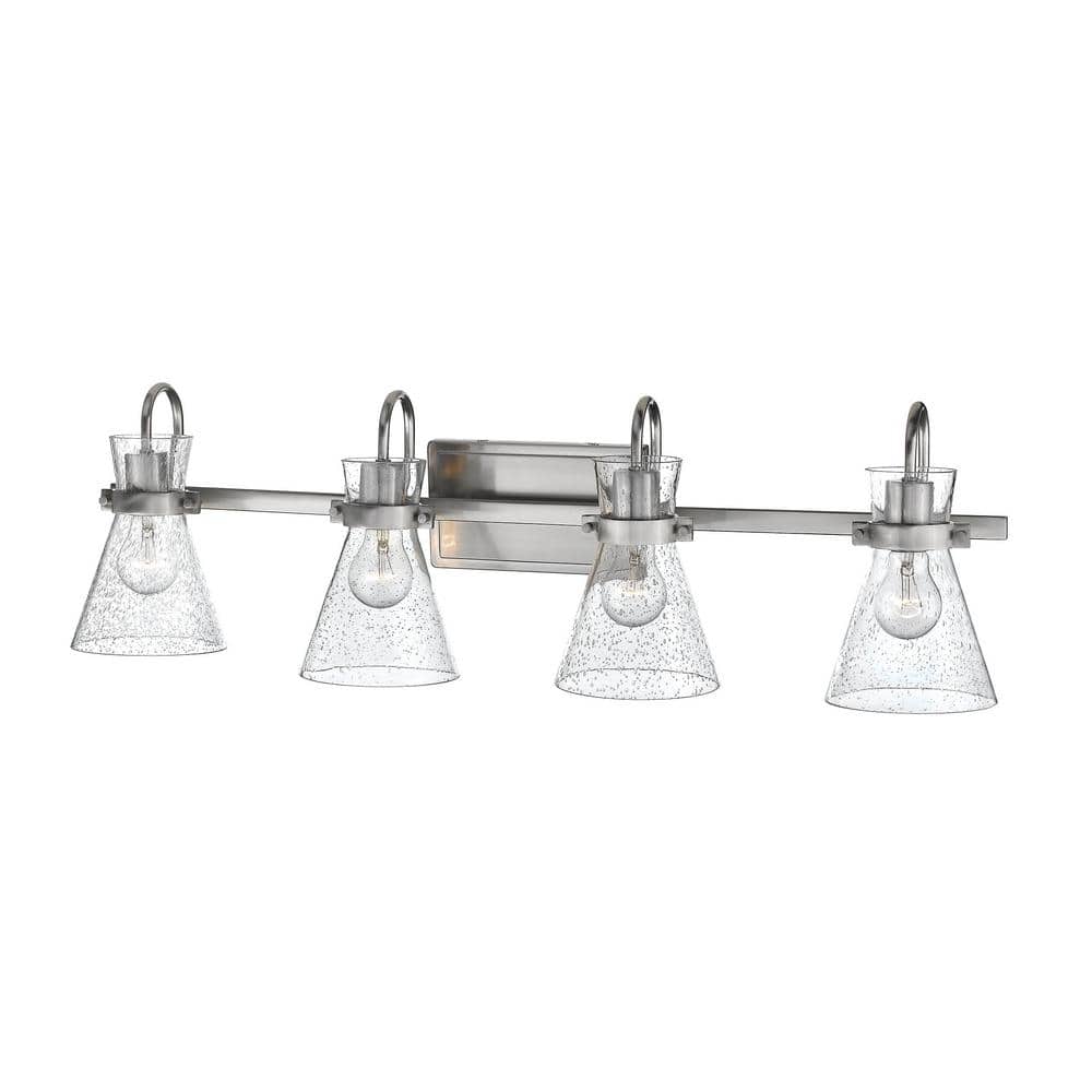 Millennium Lighting 2334 Layton 4 Light 32  Wide Bathroom Vanity Light - Nickel 2 pack 