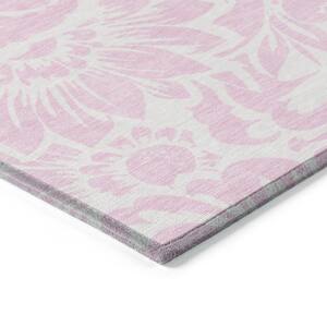 Chantille ACN551 Pink 1 ft. 8 in. x 2 ft. 6 in. Machine Washable Indoor/Outdoor Geometric Area Rug