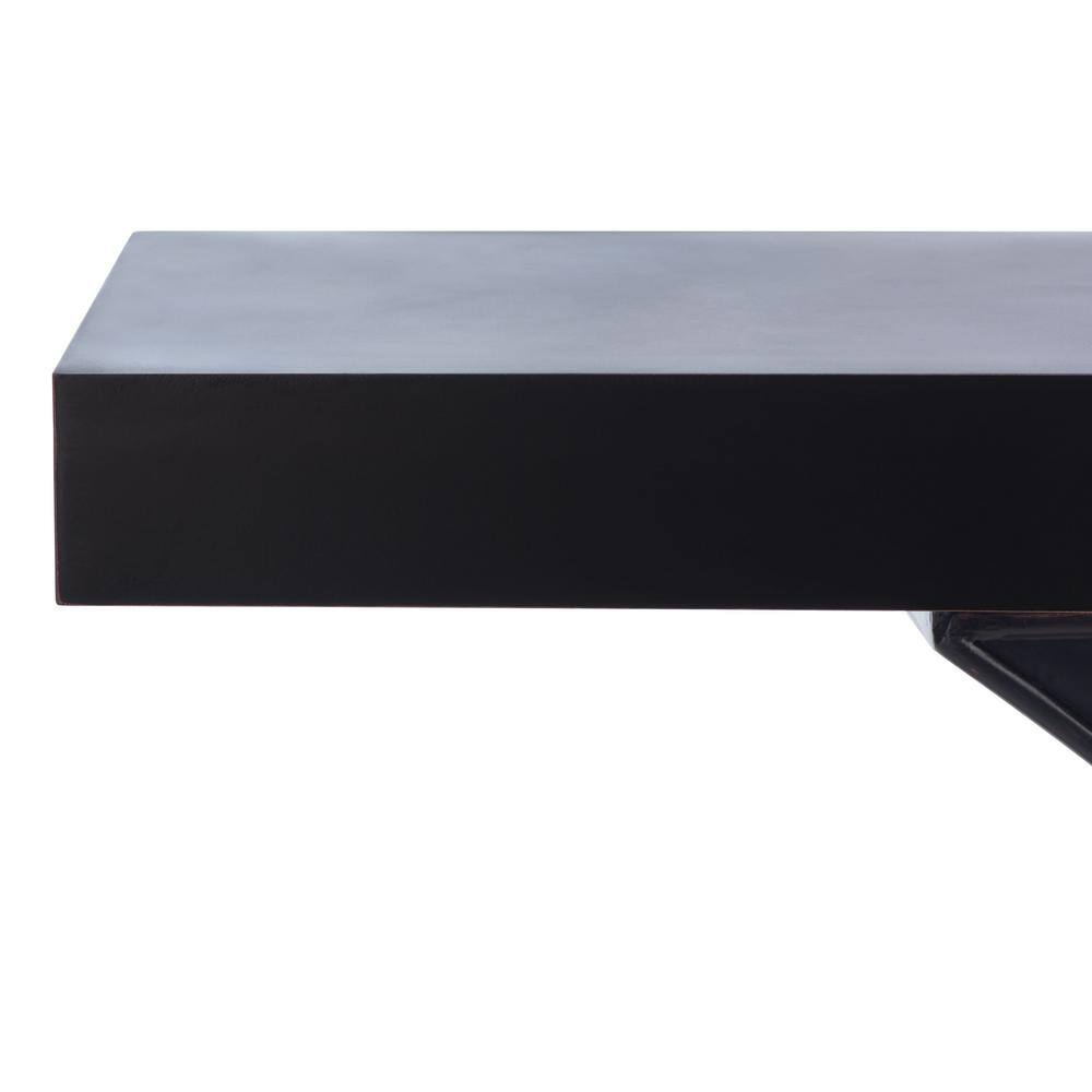 Dryden 40" Black Wood Console Table with Storage