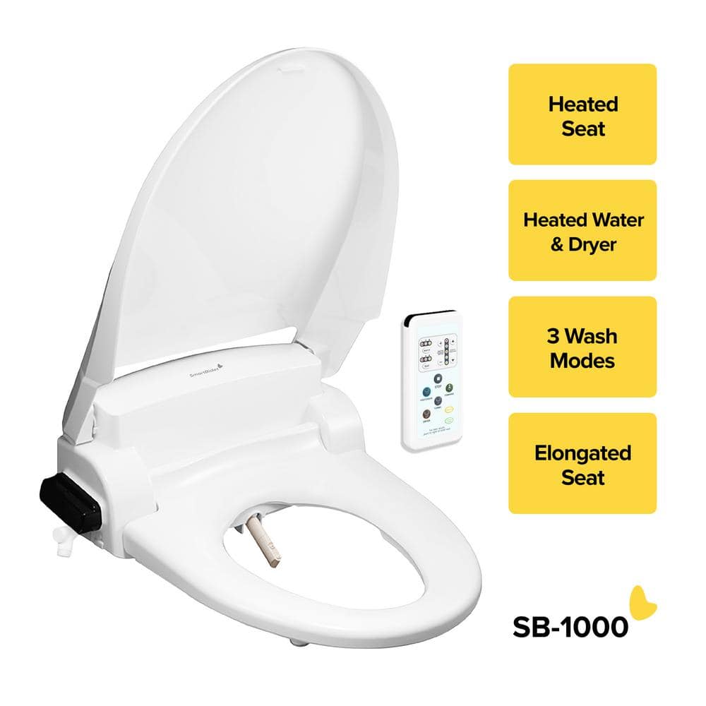LCD 3 Color Intelligent Toilet Seat Elongated Electric Bidet Cover