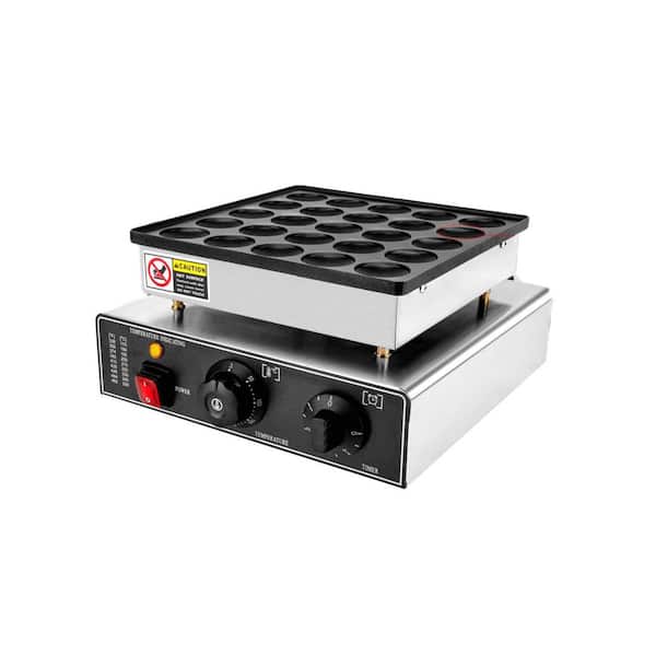 25-Piece Stainless Steel Nonstick Mini Pancake Maker with Precise Temp Control for Home Restaurant Kitchen Set