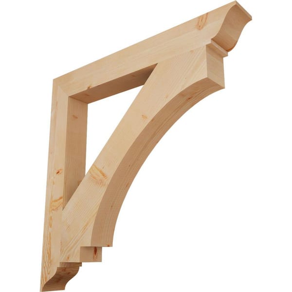 Ekena Millwork 5.5 in. x 48 in. x 48 in. Douglas Fir Imperial Traditional Smooth Bracket