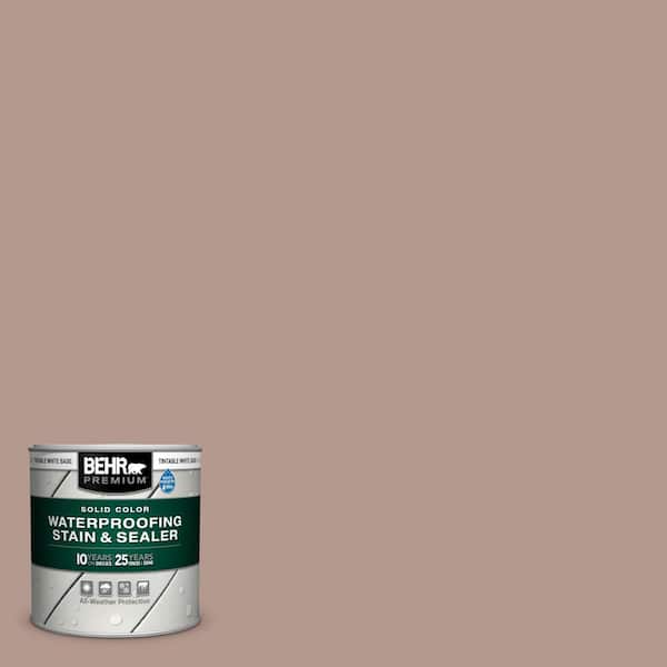 BEHR PREMIUM 8 oz. #SC-160 Rose Beige Solid Color Waterproofing Exterior Wood Stain and Sealer Sample