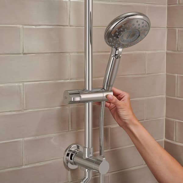 Spectra Versa 4-Spray Round 24 in. Wall Bar Shower Kit with Hand Shower 1.8 GPM in Polished Chrome