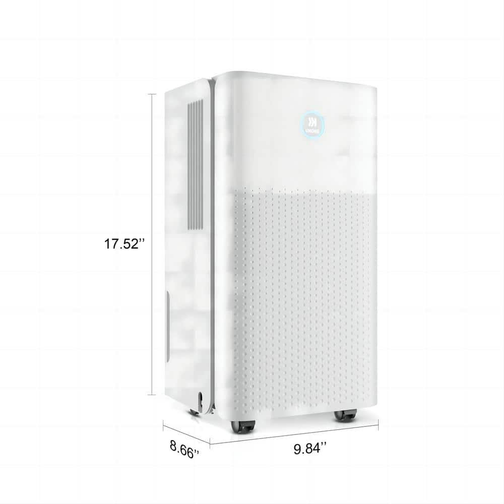 1750 Sq. Ft White Portable Dehumidifier with Touch Control