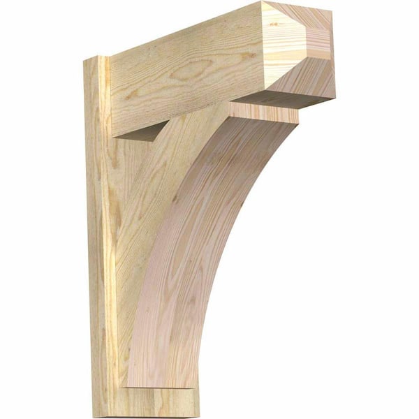 Ekena Millwork 8 in. x 26 in. x 22 in. Thorton Craftsman Rough Sawn Douglas Fir Outlooker