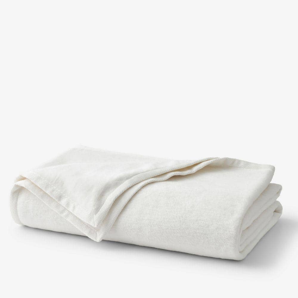 AXEL Throwket 155x200cm オフホワイト 100%コットン the-company-store-bed-blankets