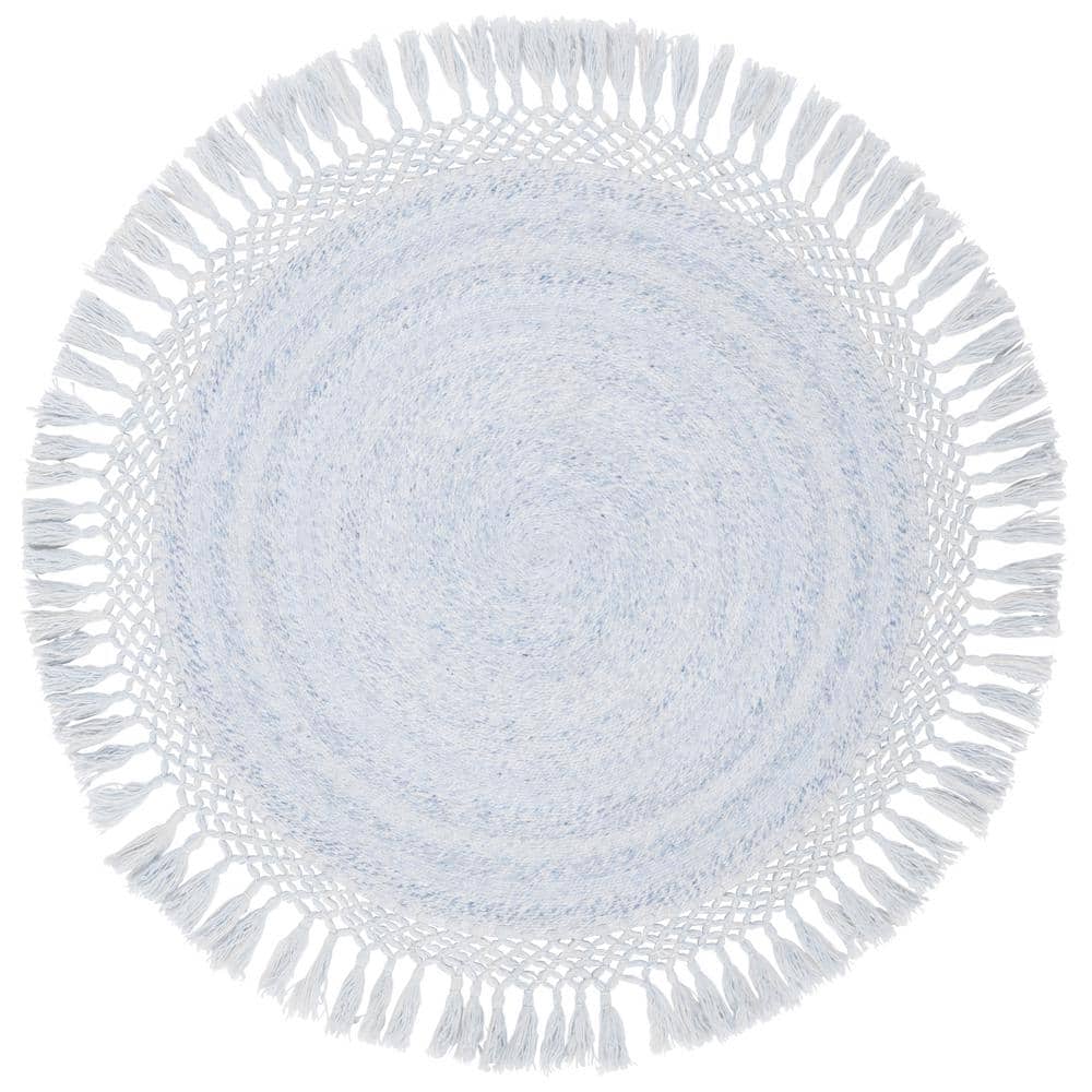 Sahara Blue 4 ft. x 4 ft. Round Solid Area Rug price history on PriceWatchPro