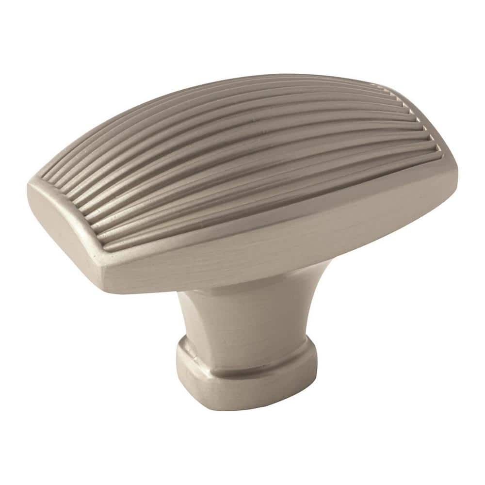 Sea Grass 1-1/2 in. (38mm) Traditional Satin Nickel Bar Cabinet Knob