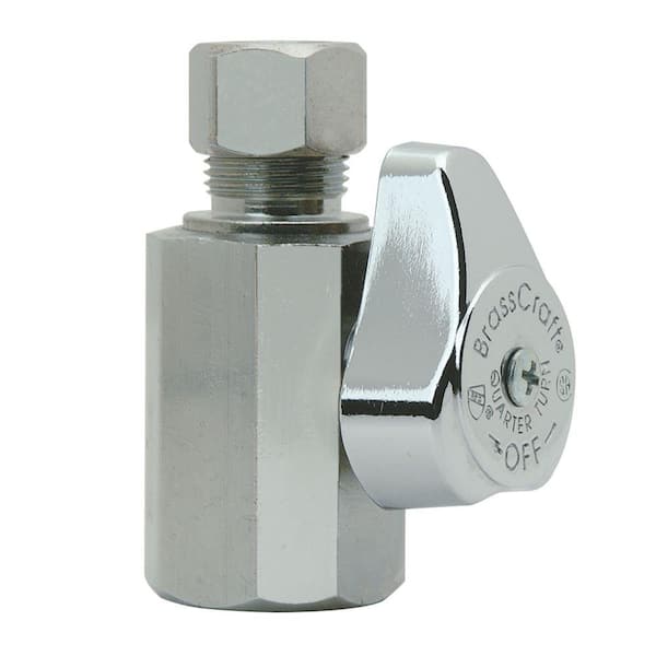 1/2 in. FIP Inlet x 3/8 in. Compression Outlet 1/4-Turn Straight Valve