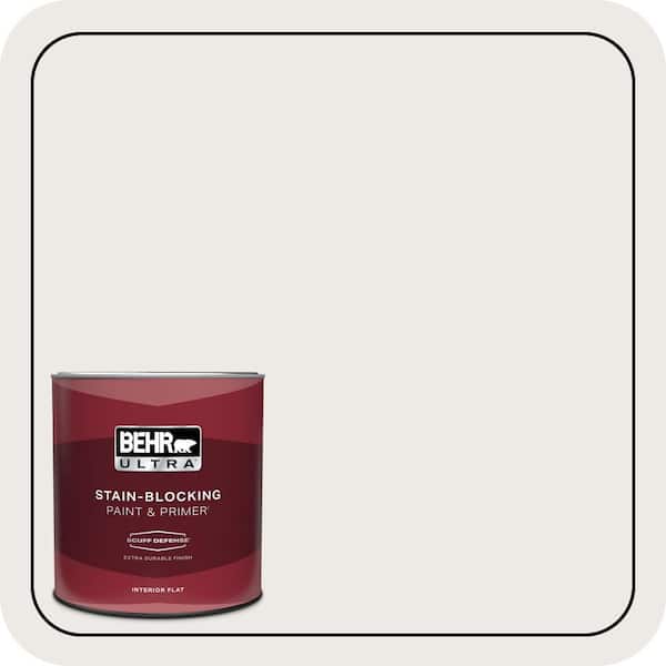 BEHR ULTRA 1 qt. #740A-1 Downy Fluff Extra Durable Flat Interior Paint & Primer