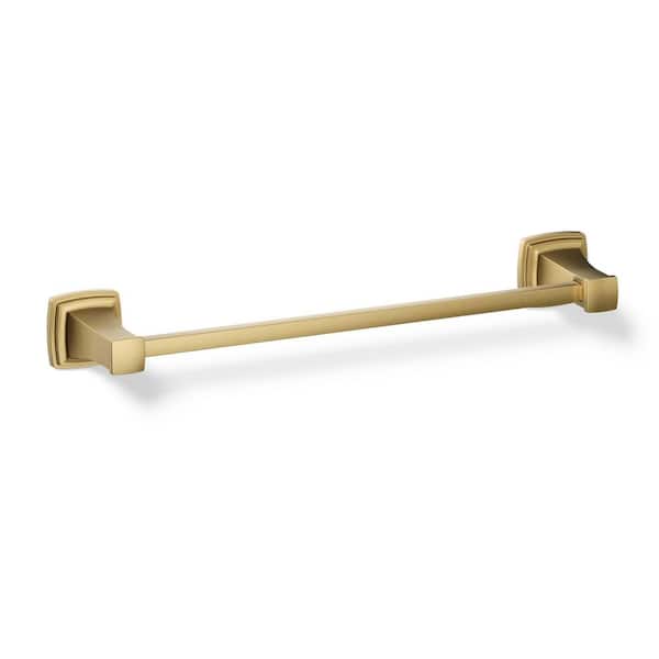 Riff 18 in. Single Towel Bar in Vibrant Brushed Moderne Brass