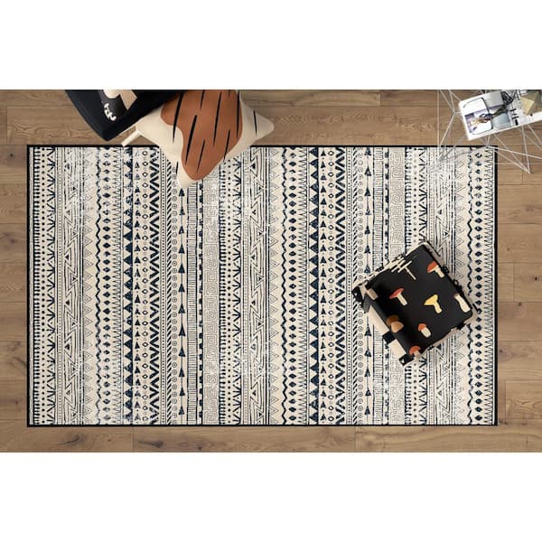 Deerly Boho Area Rug Large Rugs for Bedroom Machine Washable Rugs for  Living Room Moroccan Non-Slip Oriental Area Rugs Carpet Floor Rug(Border