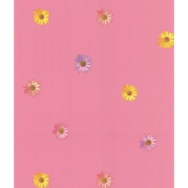 National Geographic Pink Spot Floral Wallpaper Sample