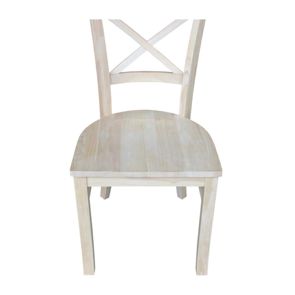Charlotte High Cross Back Unfinished Wood Side Chair