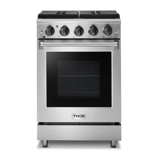 Thor Kitchen 24 in. 3.7 cu. ft. Gas Range with Convection in Stainless