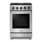 24 in. 3.7 cu. ft. LP Gas Range with Convection in Stainless Steel