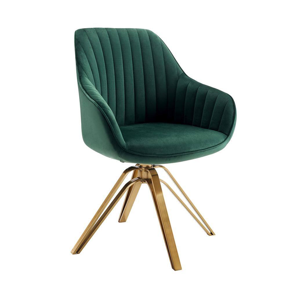 Vela Green Fabric Swivel Accent Arm Chair price history on PriceWatchPro