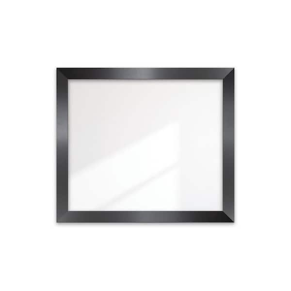 BrandtWorks 40 in. W x 46 in. H Black Satin Accent Framed Wide Wall Mirror