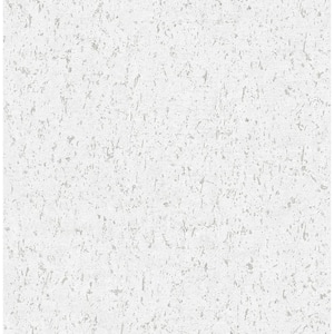 Guri White Faux Concrete Paper Strippable Wallpaper (Covers 56.4 sq. ft.)