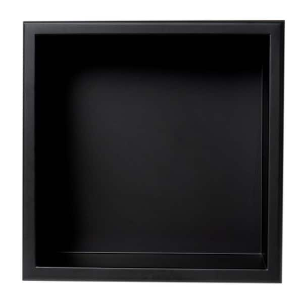 ALFI BRAND Black Matte 12 in. x 24 in. Stainless Steel Niche ABNC1224-BLA -  The Home Depot