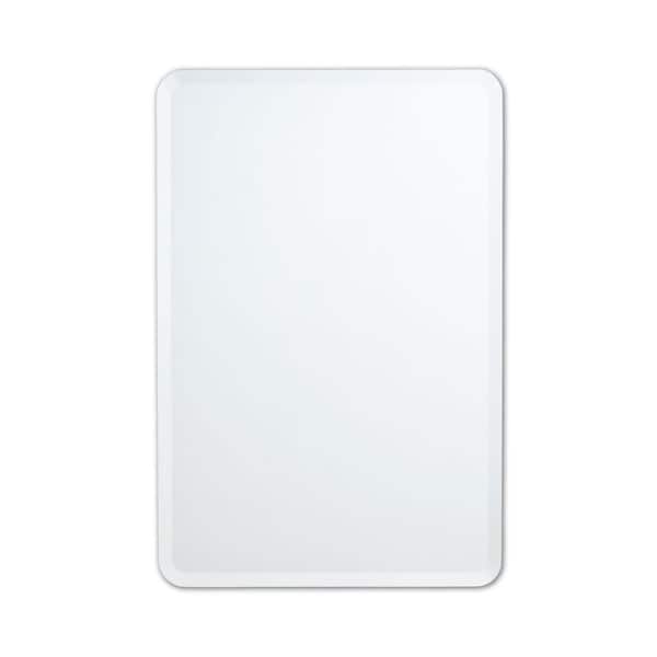 better bevel 20 in. W x 30 in. H Frameless Rounded Rectangular Beveled Edge Bathroom Vanity Mirror