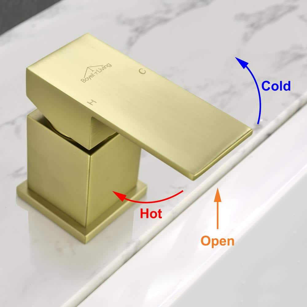Brushed Gold Single Handle Waterfall Tub Faucet with Hand Shower
