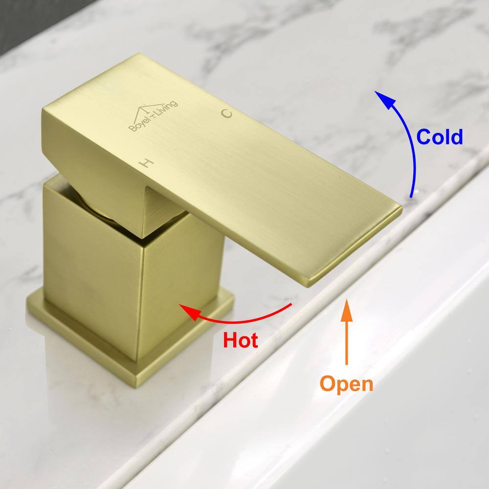 Brushed Gold Single-Handle Waterfall Tub Faucet with Hand Shower