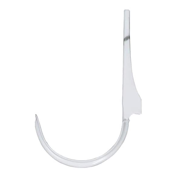 Discontinued 4 in. White Galvanized Steel Sickle Hooks