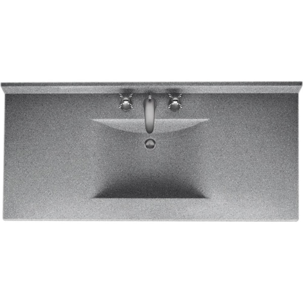 Solid Surface Vanity Top With Sink, 49 Inch Granite Vanity Top With Sink