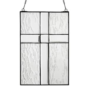 Textured Clear and Beveled Glass Window Panel