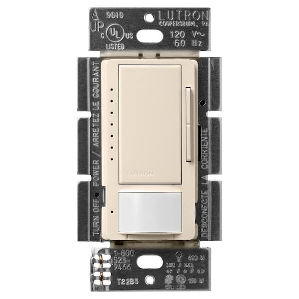 Lutron Maestro LED+ Motion Sensor/Dimmer Switch, 150W LED, Single Pole/Multi-Location, Light Almond (MSCL-OP153M-LA)