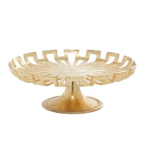 Gold Decorative Cake Stand with Pedestal Base