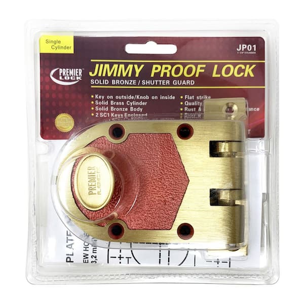 Premier Lock Satin Bronze High-Security Heavy-Duty Single Cylinder