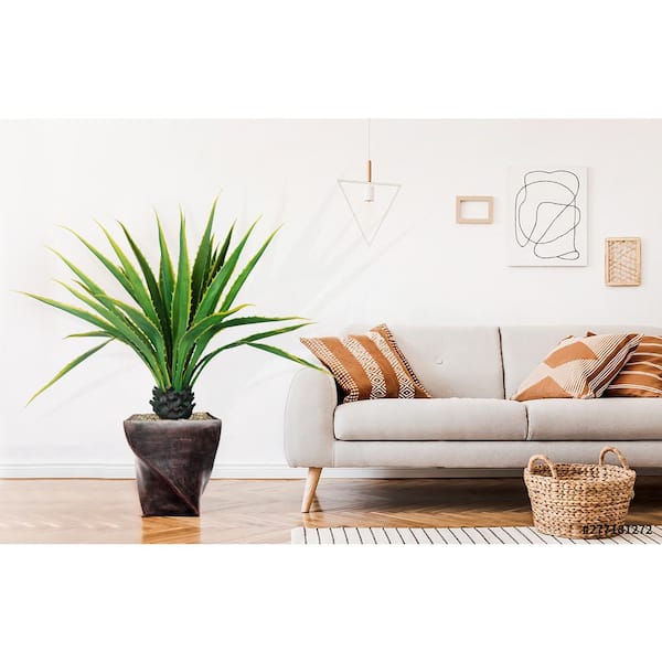 VINTAGE HOME 48 in. Tall Artificial Faux Real Touch Real Touch Agave Plant