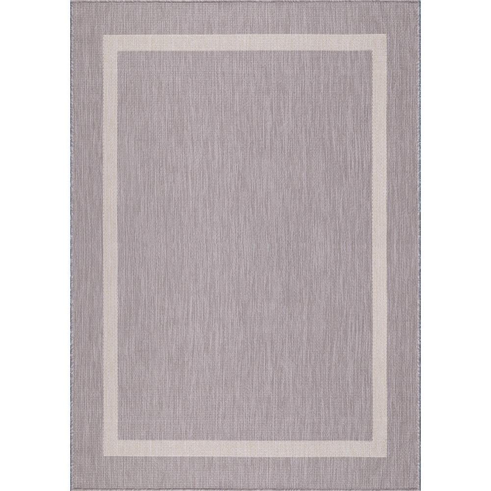 Reviews for Beverly Rug Waikiki Grey/White 4 ft. x 6 ft. Bordered ...