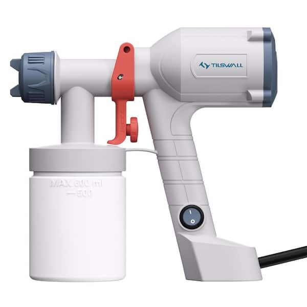 Ultra-Light Handheld Electric HVLP Paint Sprayer w/20 fl. oz. Detachable Cup, 2 Nozzles and 3 Patterns, Perfect for DIY