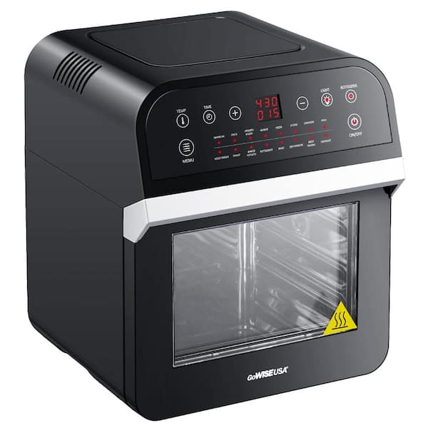 GoWISE USA 12.7 Qt. Black Rotisserie Oven and Air Fryer with