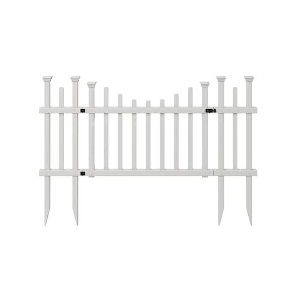 5 ft. W x 2.5 ft. H White Vinyl Washington Fence Gate Kit