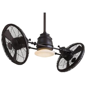 Vintage Gyro 42 in. LED Indoor Kocoa Twin Turbo Ceiling Fan with Light and Wall Control