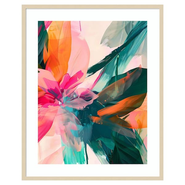 Amanti Art Jumble Jungle by Walker Noble 33 in. W x 41 in. H. Wood Framed Wall Art Print Framed in Brown