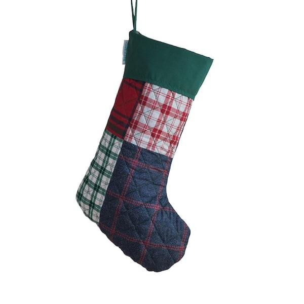 Country Living 17.5 in. Multi-Colored Polyester Microfiber Knox Plaid Christmas Stocking