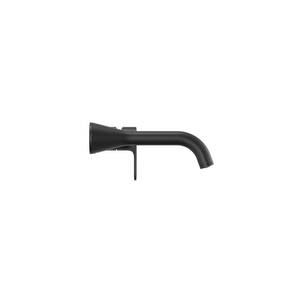 Matte Black Metal Wall-Mount Bathroom Faucet