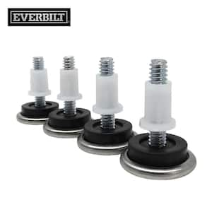 1-1/16 in. Round Threaded Stem Leveling Furniture Glides for Floor Protection (4-Pack)