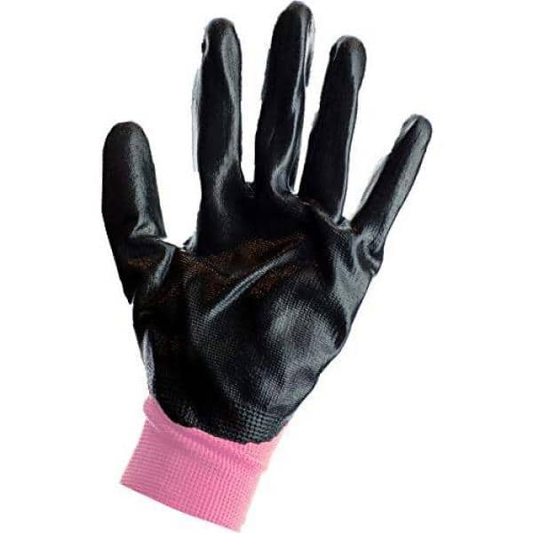 Pink Working Gloves with PU Coating - 3 Pairs of Safety Work Gloves - for Construction, Warehouse, Carpenter, Electric Work