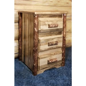 Glacier Country Collection 3-Drawer Stained and Lacquered Nightstand