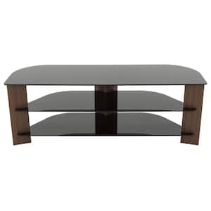 Varano 51 in. Walnut Wood TV Stand Fits TVs Up to 65 in. with Cable Management