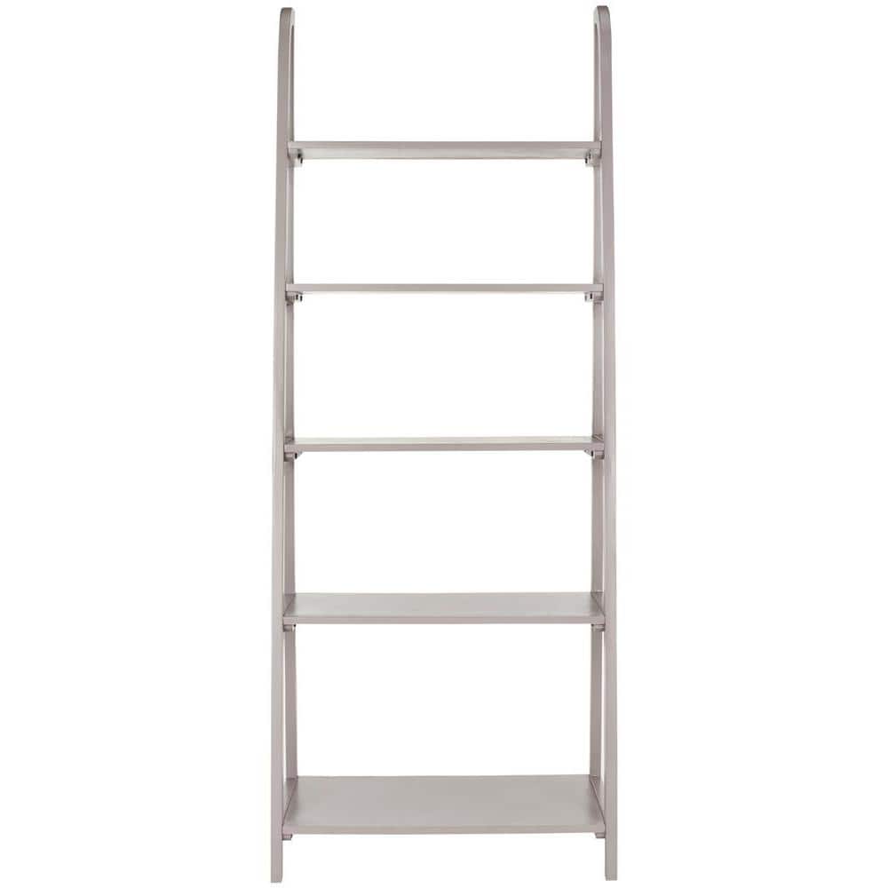 Albert 72" Gray Pine 5-Tier Ladder Shelf